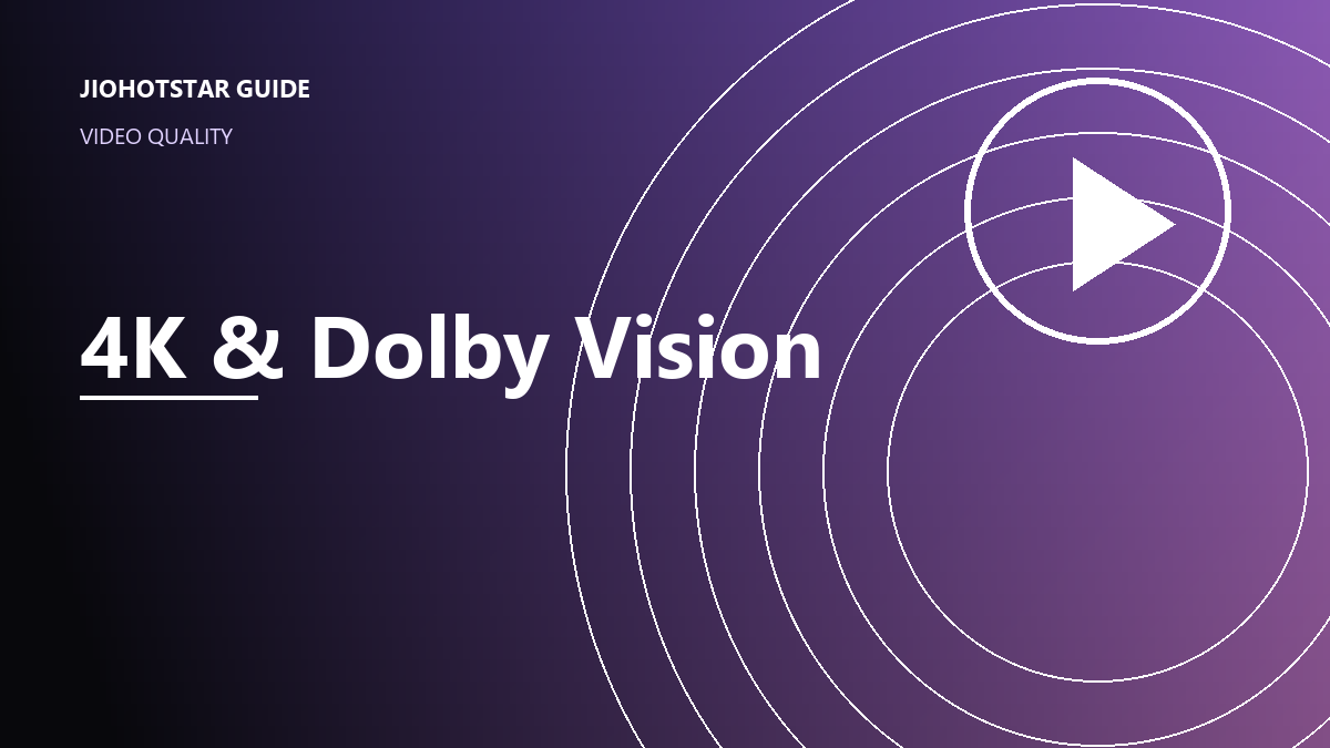 JioHotstar 4K Dolby Vision playback on a large television screen